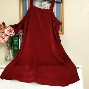 2for$10 Satin Open Shoulder Dress Romantic Feminine Date Night Small